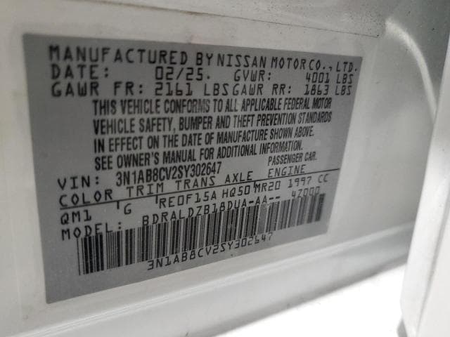 2025 NISSAN SENTRA SV 13