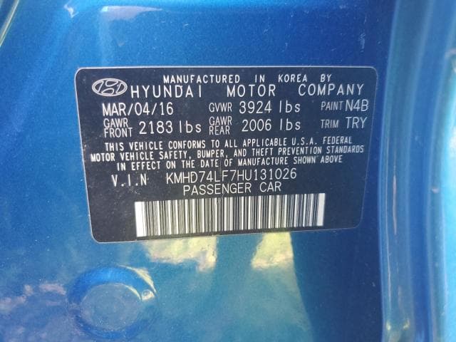 2017 HYUNDAI ELANTRA SE SE 12