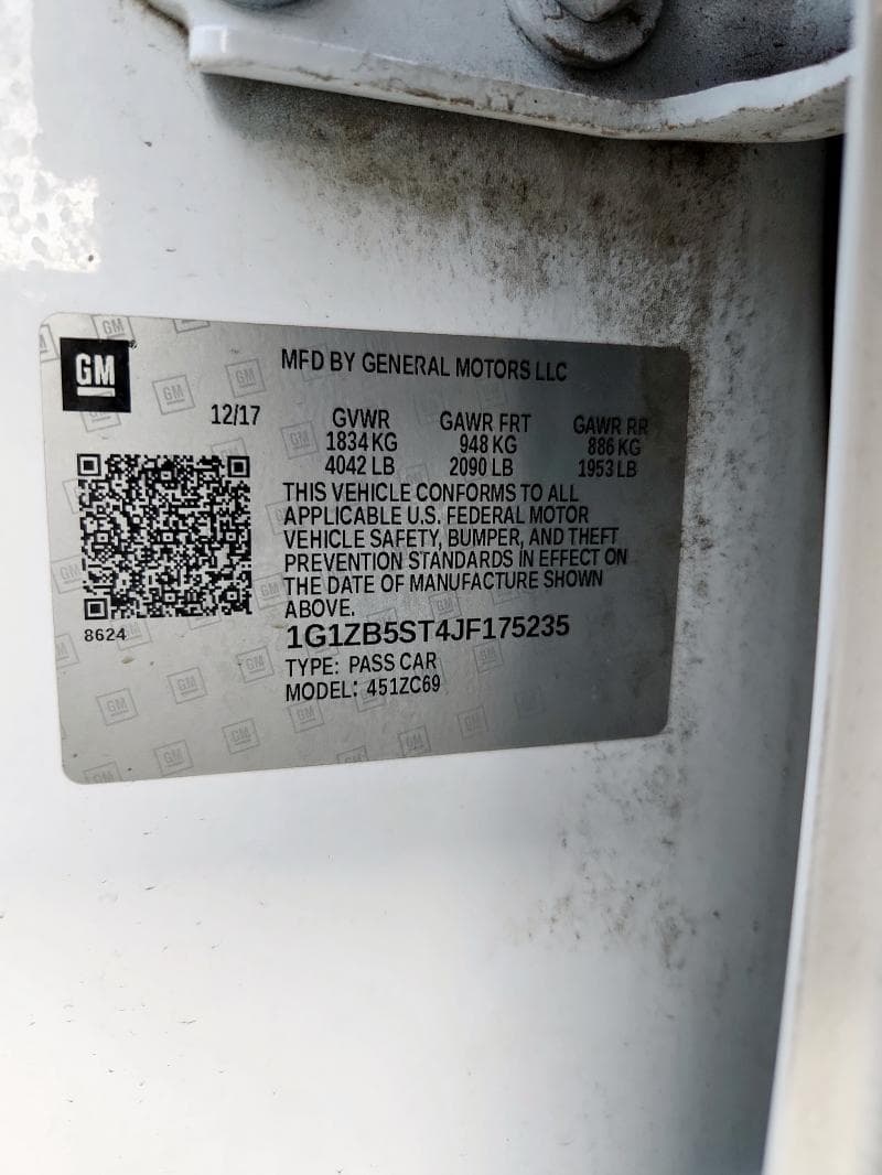 2018 CHEVROLET MALIBU LS LS 12
