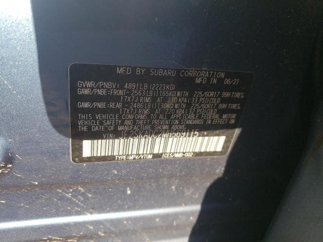 2021 SUBARU FORESTER 14
