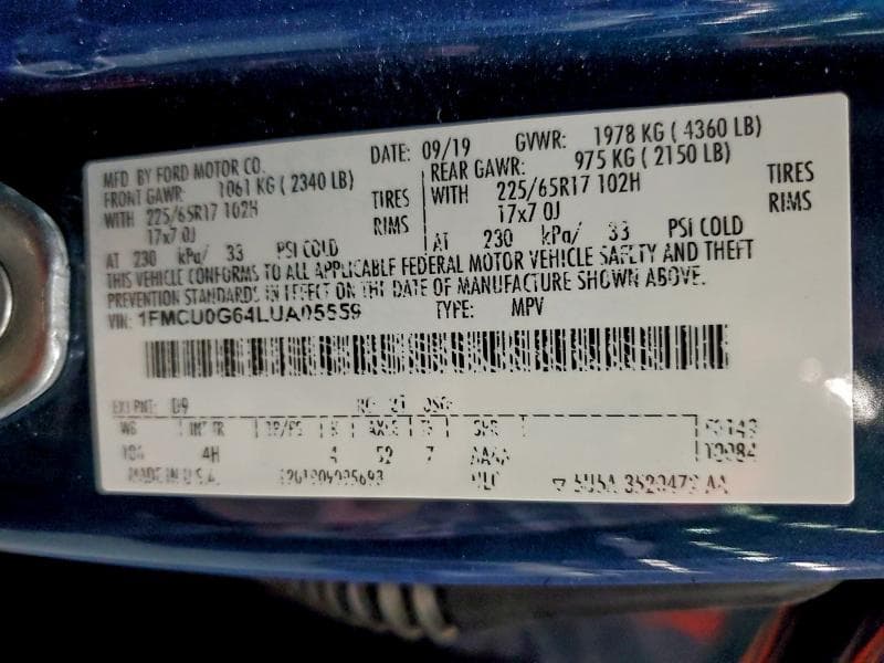 2020 FORD ESCAPE SE SE 14