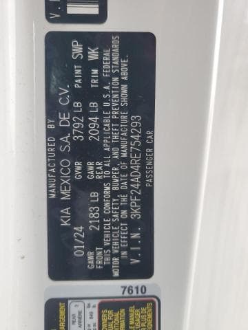 2024 KIA FORTE LXS 12
