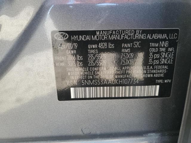 2019 HYUNDAI SANTA FE ULTIMATE 2.0T 13