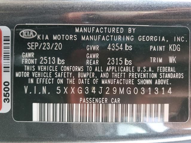 2021 KIA K5 EX EX 14