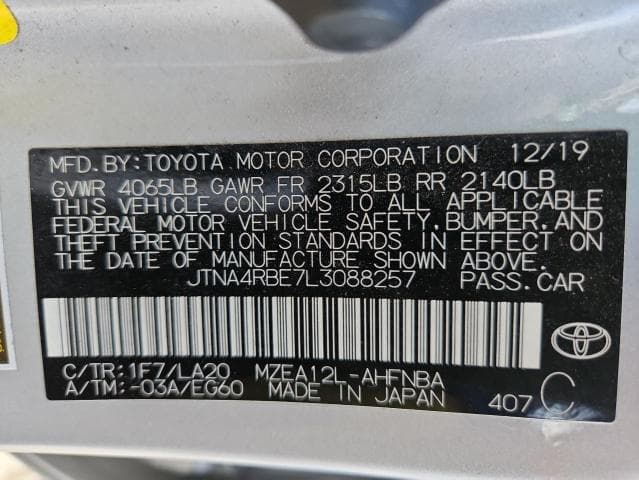 2020 TOYOTA COROLLA XSE XSE 13