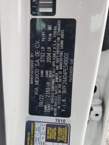 2023 KIA FORTE LX LX 12