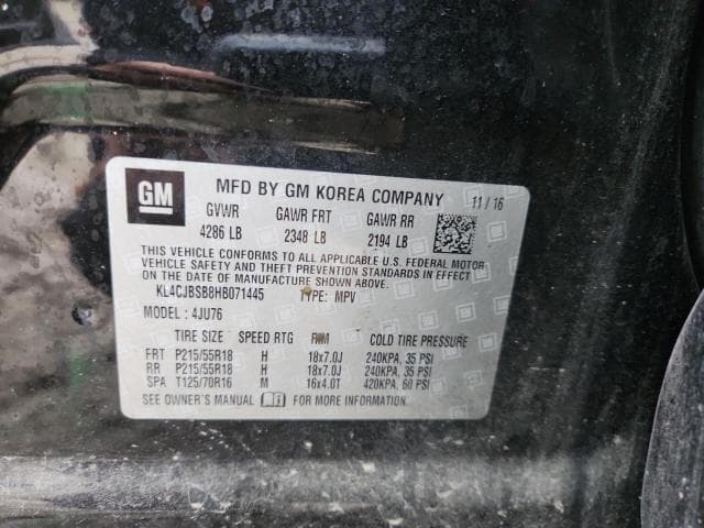 2017 BUICK ENCORE PREFERRED II 12