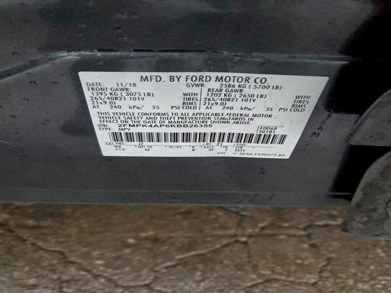 2019 FORD EDGE ST ST 13