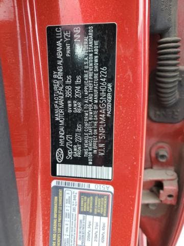2022 HYUNDAI ELANTRA SEL SEL 12