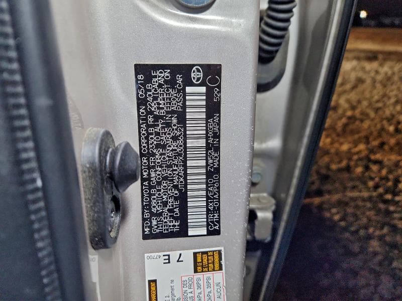 2018 TOYOTA PRIUS PRIME 12