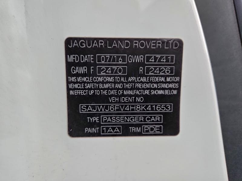 2017 JAGUAR F-TYPE S 12