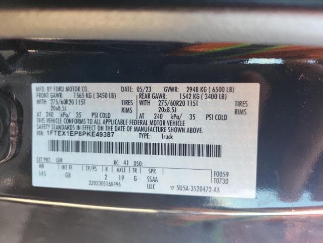 2023 FORD F150 SUPER CAB 12