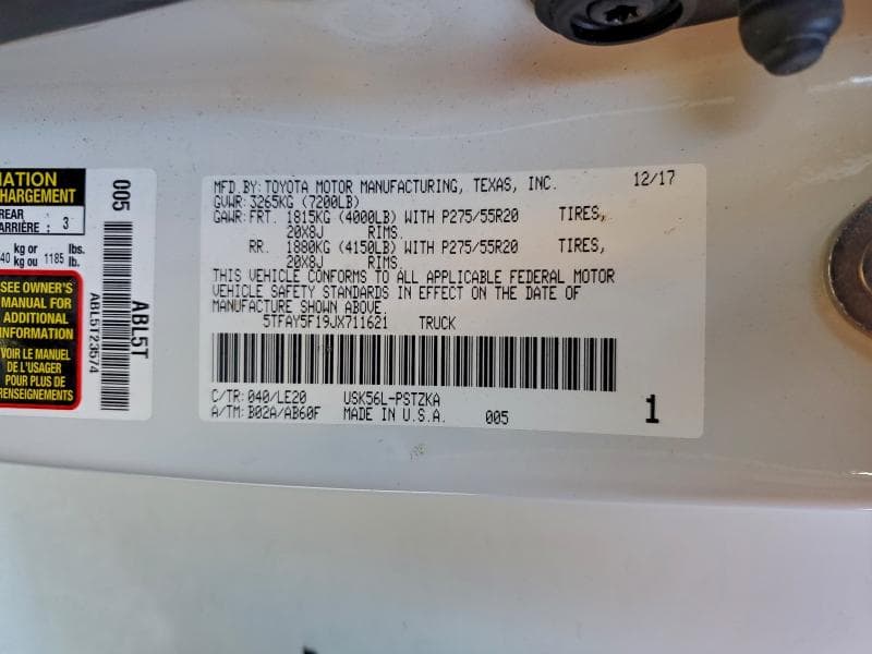 2018 TOYOTA TUNDRA CREWMAX 1794 CREWMAX 1794 12