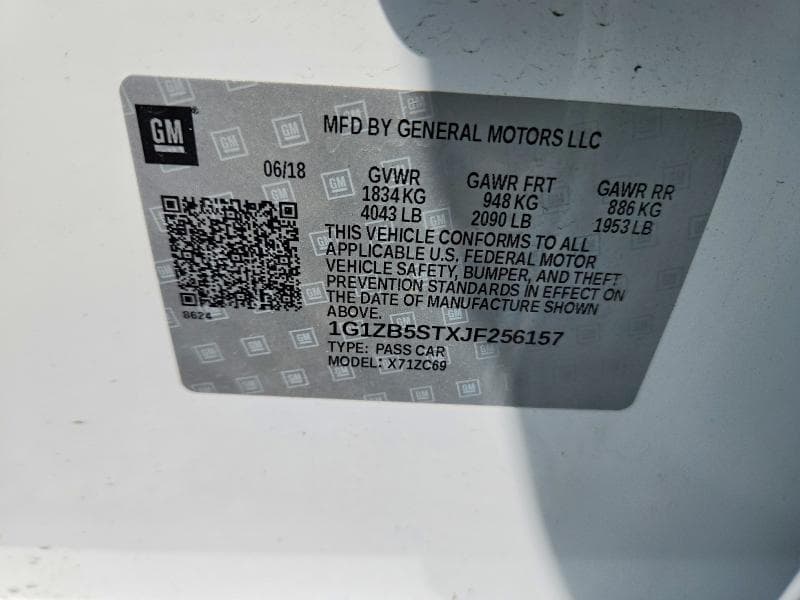 2018 CHEVROLET MALIBU LS LS 12