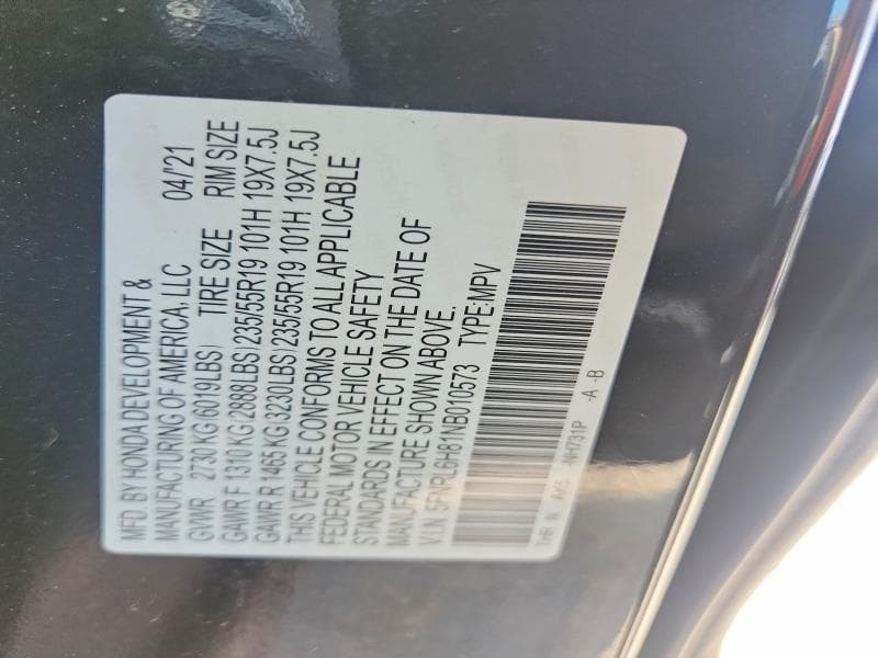 2022 HONDA ODYSSEY TOURING 13