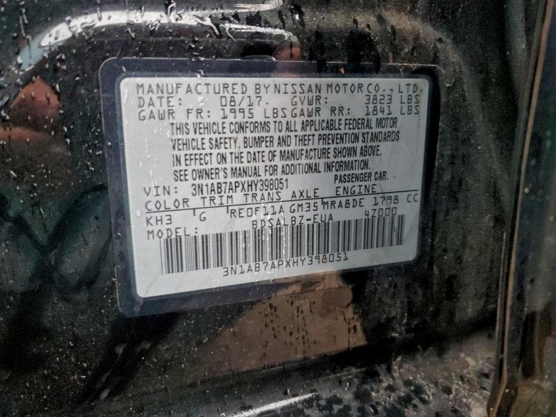 2017 NISSAN SENTRA S S 14