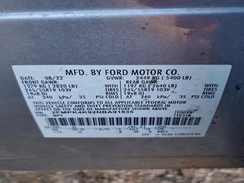 2022 FORD EDGE TITANIUM 13