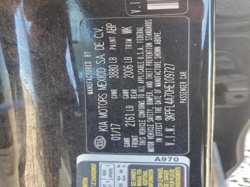2017 KIA FORTE LX 12