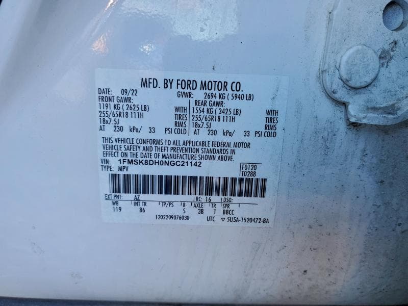2022 FORD EXPLORER XLT XLT 13