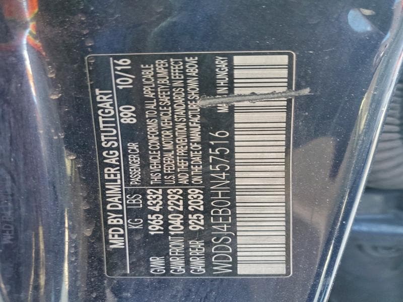 2017 MERCEDES-BENZ CLA 250 250 12