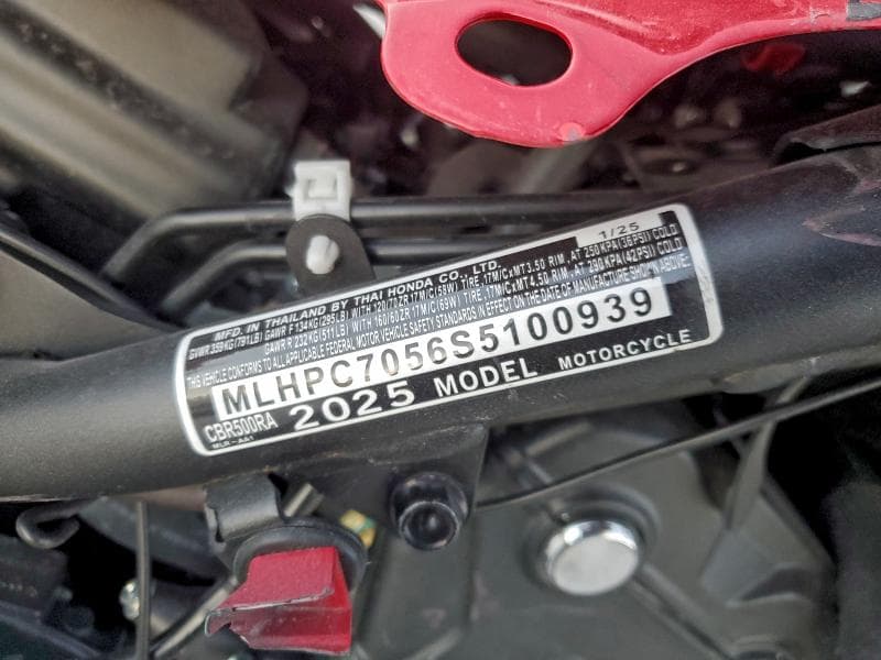 2025 HONDA CBR500 8
