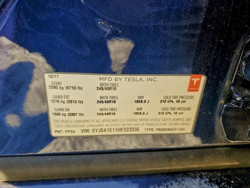 2017 TESLA MODEL S 12