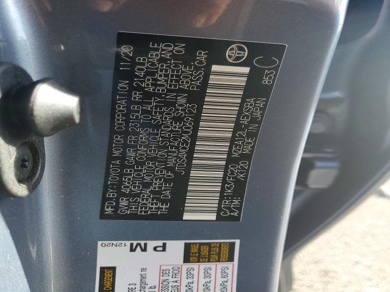2021 TOYOTA COROLLA SE SE 12