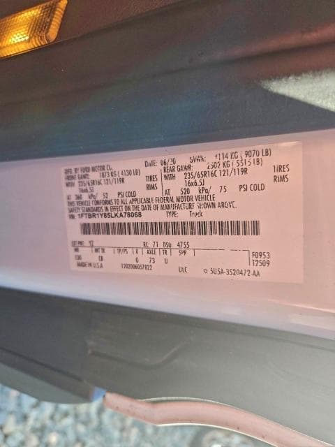 2020 FORD TRANSIT CARGO VAN T- T-250 13