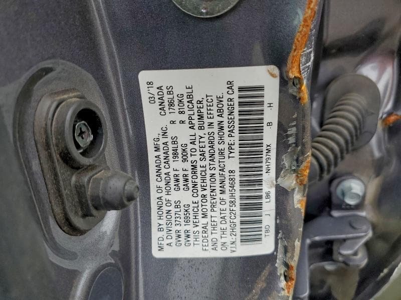 2018 HONDA CIVIC LX 12