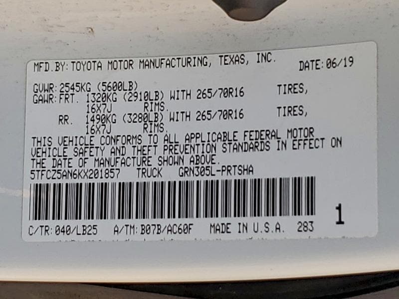 2019 TOYOTA TACOMA DOUBLE CAB DOUBLE CAB 13