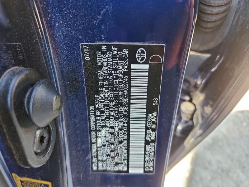 2017 TOYOTA MIRAI 13