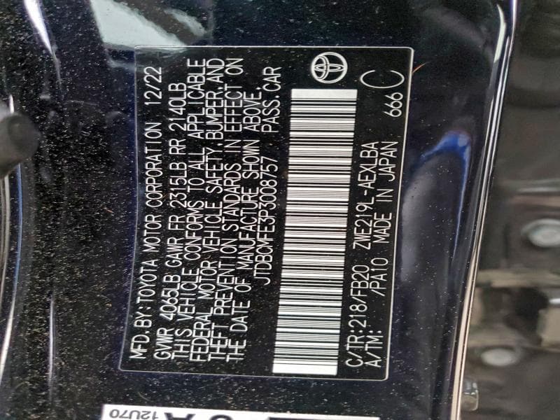 2023 TOYOTA COROLLA HYBRID LE LE 12