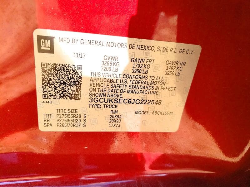 2018 CHEVROLET SILVERADO K1500 LTZ 12