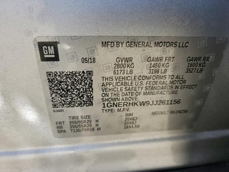 2018 CHEVROLET TRAVERSE LT 12