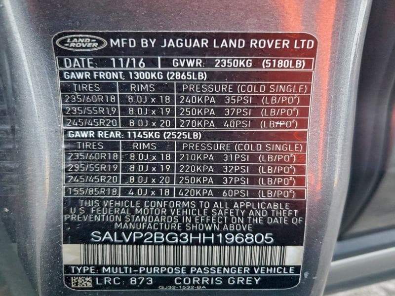 2017 LAND ROVER RANGE ROVER EVOQUE SE 14