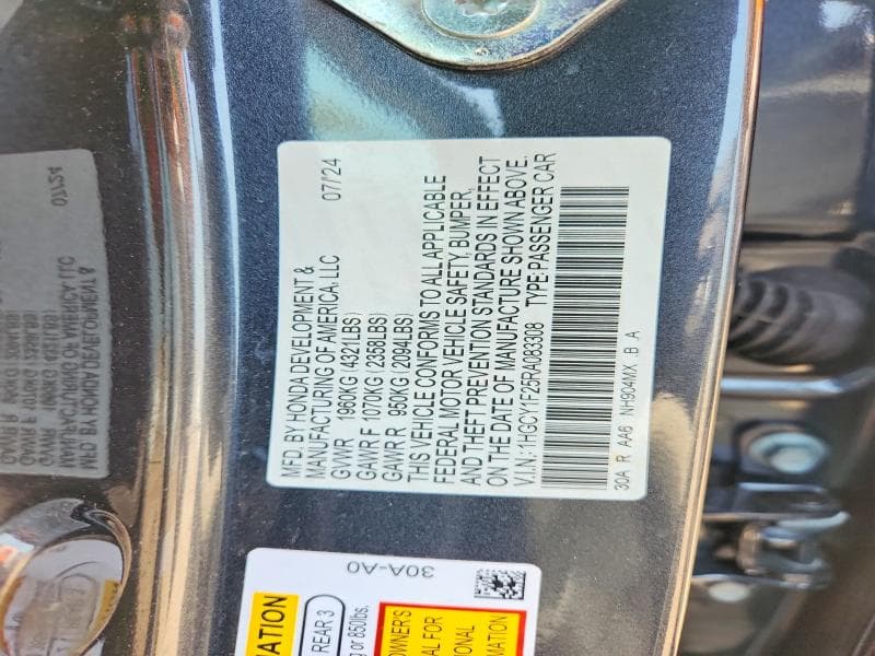 2024 HONDA ACCORD LX 12