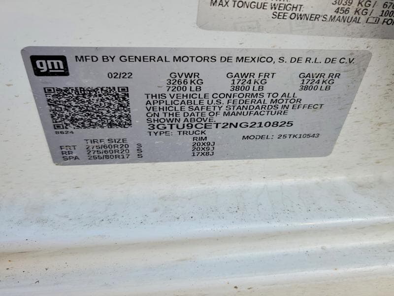 2022 GMC SIERRA LIMITED K1500 ELEVATION 12