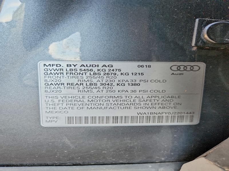 2018 AUDI Q5 PREMIUM PLUS PREMIUM PLUS 14