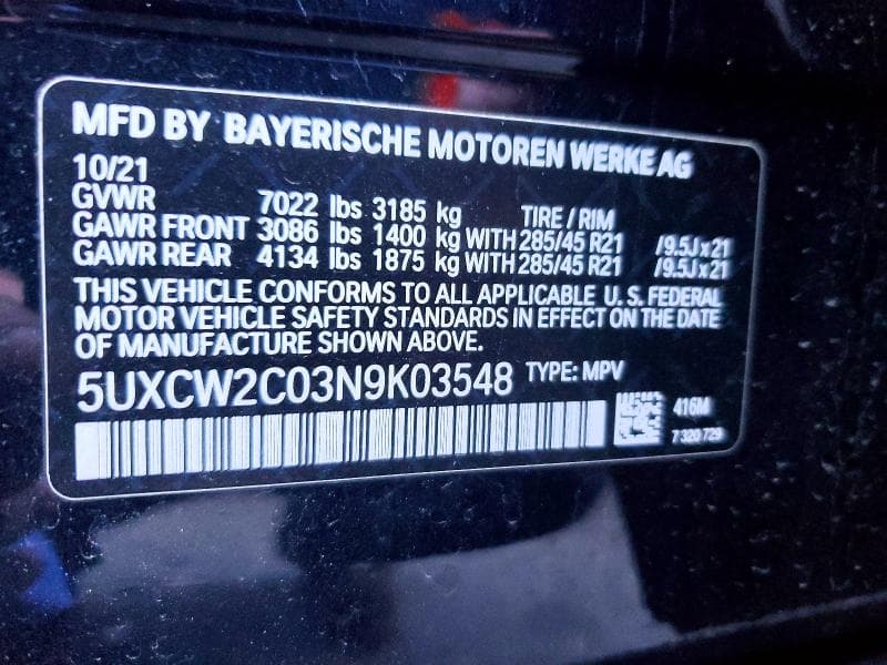 2022 BMW X7 XDRIVE40I 14