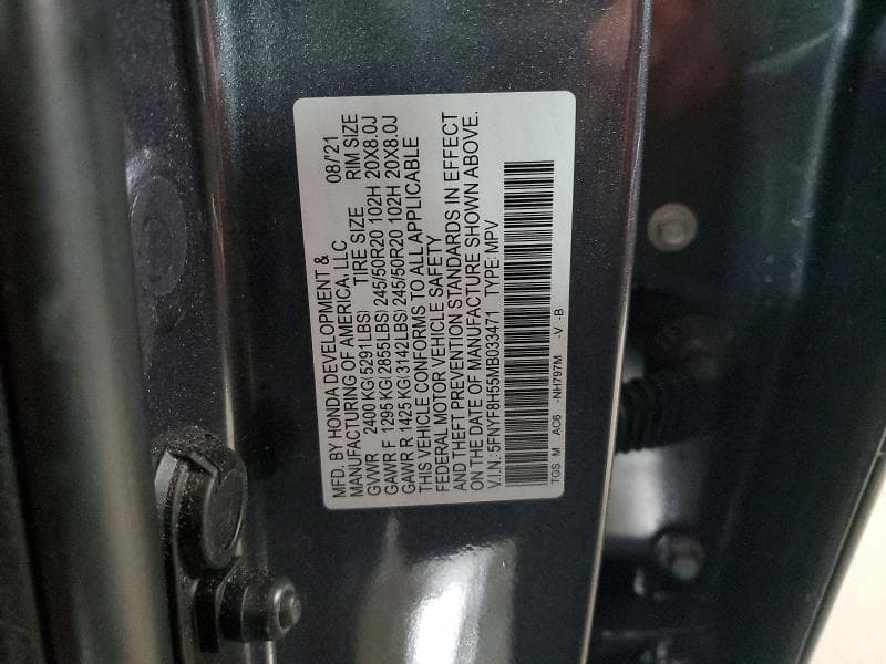2021 HONDA PASSPORT EXL EXL 13