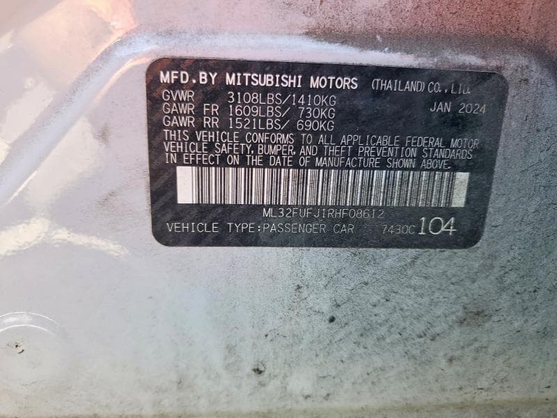 2024 MITSUBISHI MIRAGE G4 ES 12