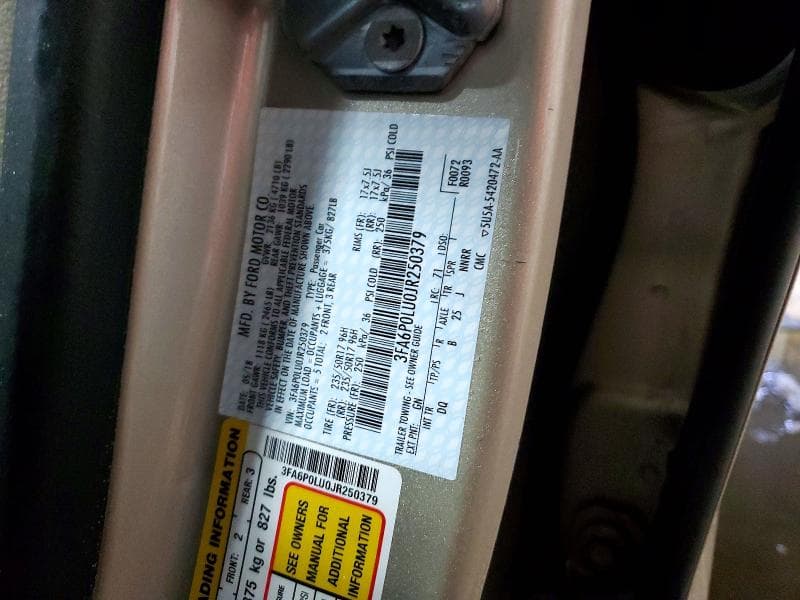 2018 FORD FUSION SE HYBRID 13