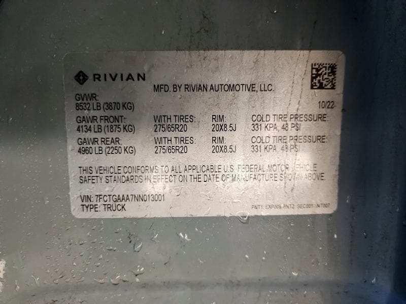 2022 RIVIAN R1T ADVENTURE 13