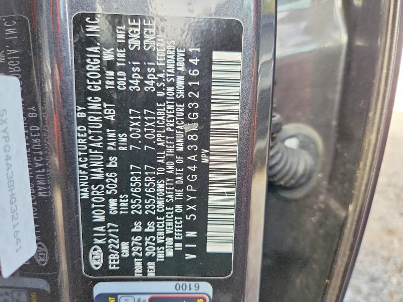2017 KIA SORENTO LX 14