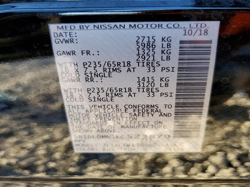 2019 INFINITI QX60 LUXE 13