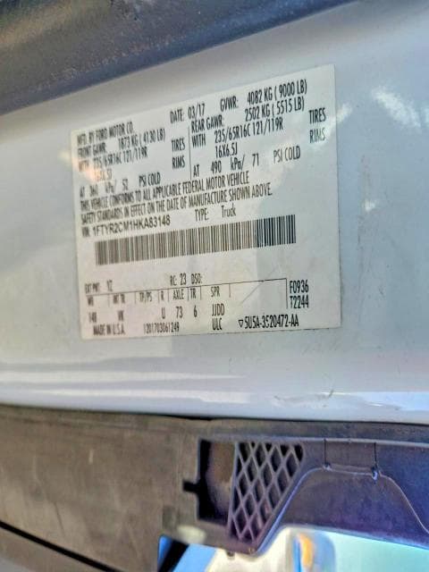 2017 FORD TRANSIT T-250 DELIVERY VAN 14