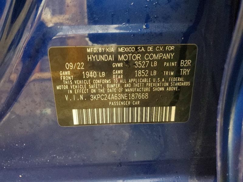 2022 HYUNDAI ACCENT SEL 12