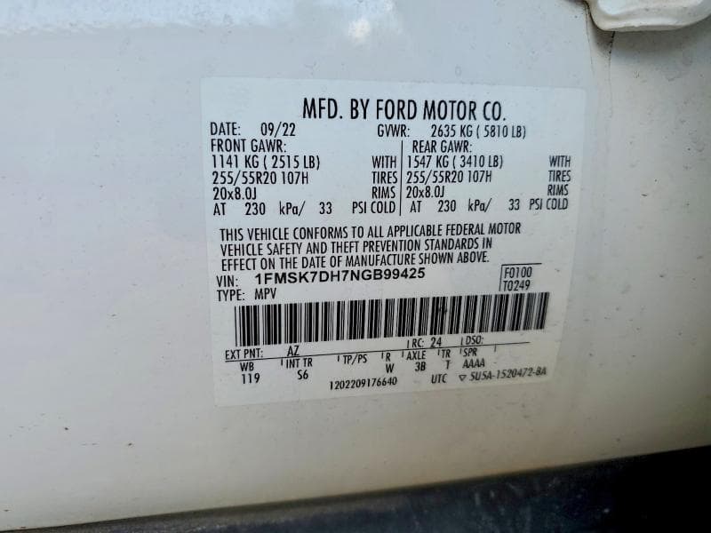 2022 FORD EXPLORER XLT 13