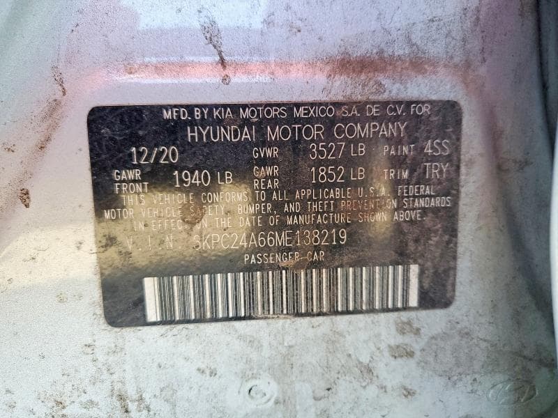 2021 HYUNDAI ACCENT SE SE 12