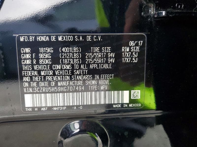 2017 HONDA HR-V EX 13